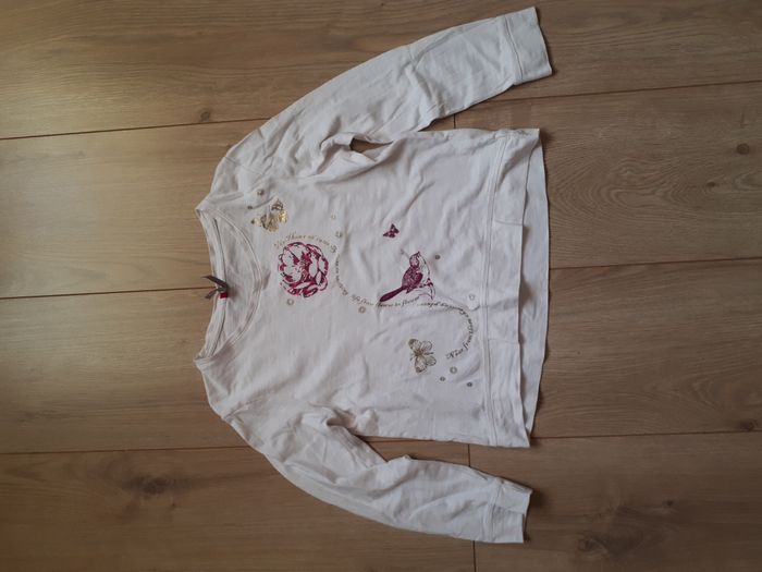Tee-shirt fille 8 ans Orchestra manches longues blanc