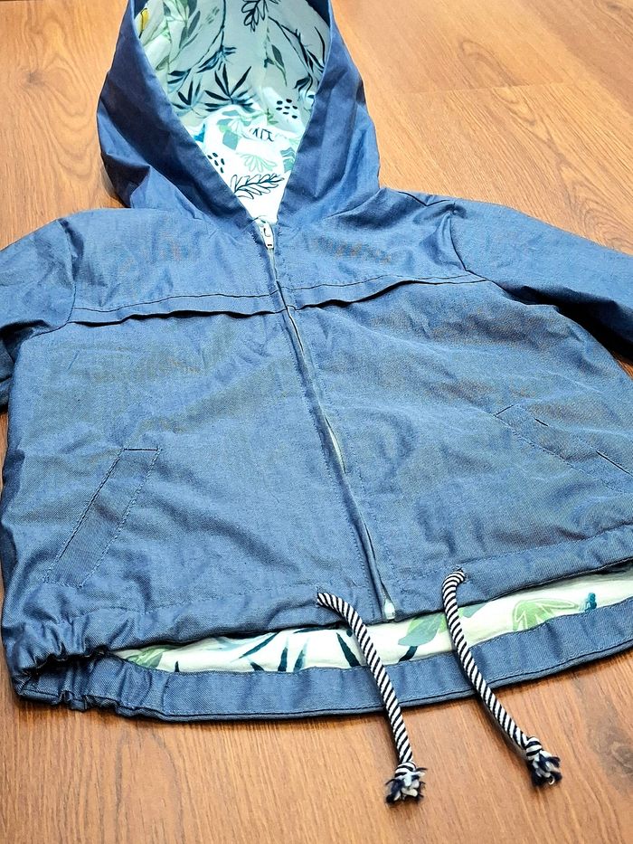 Veste coupe-vent à capuche Petit Béguin – 24 mois – bleu – enfant / bébé - photo numéro 4