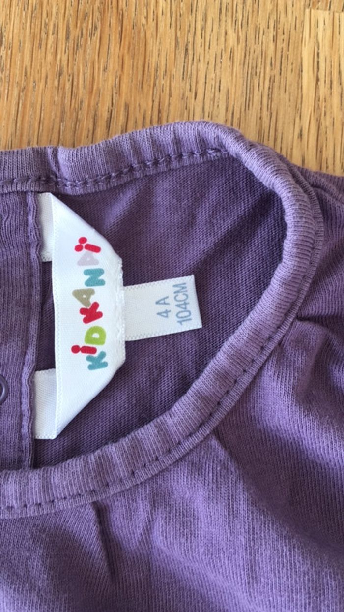 T-shirt violet Enjoy my planet - photo numéro 3