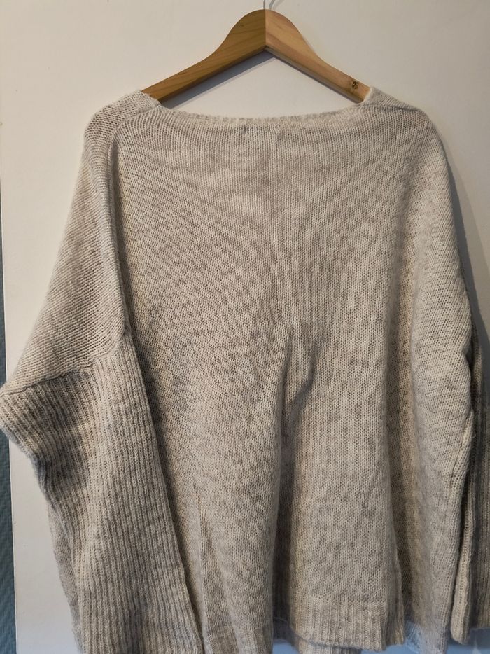 Pull femme beige oversize Rock - photo numéro 2