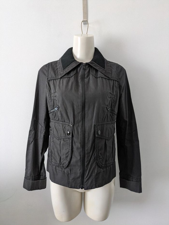 Veste zippée légère 100% coton - Zara Trf - taille S - photo numéro 1