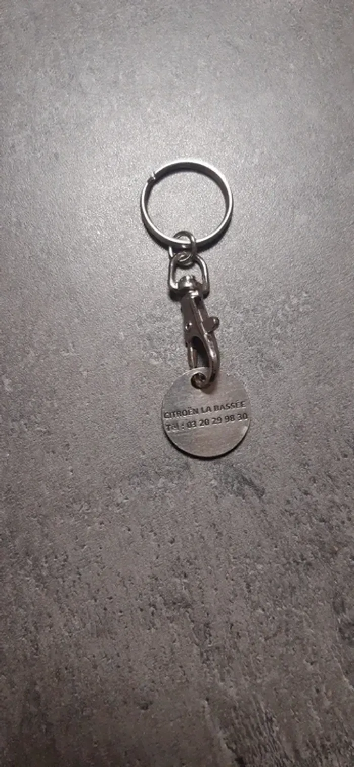 Porte-clés + jeton "Citroën" - photo numéro 2