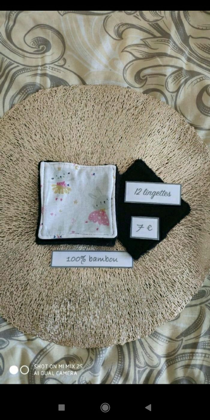 12 lingettes lavables neuf