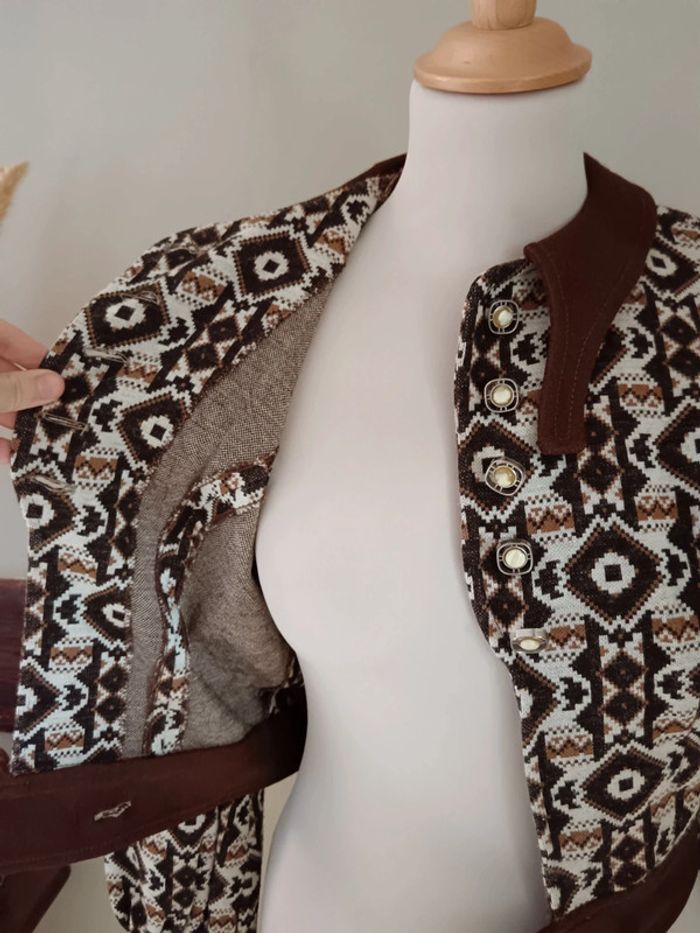 Ensemble trois pièces marron années 70 - photo numéro 12