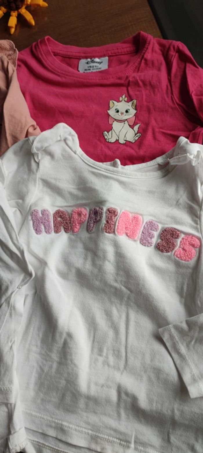 Lot de 4 tee-shirts ML fille 24 mois - photo numéro 3