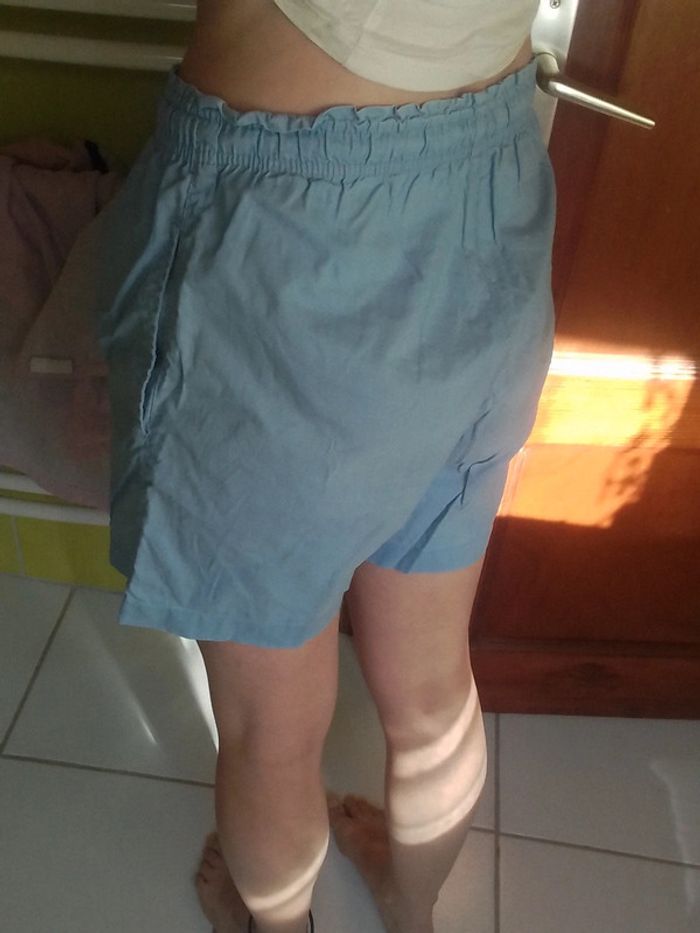 Short bermuda femme bleu ciel - photo numéro 4