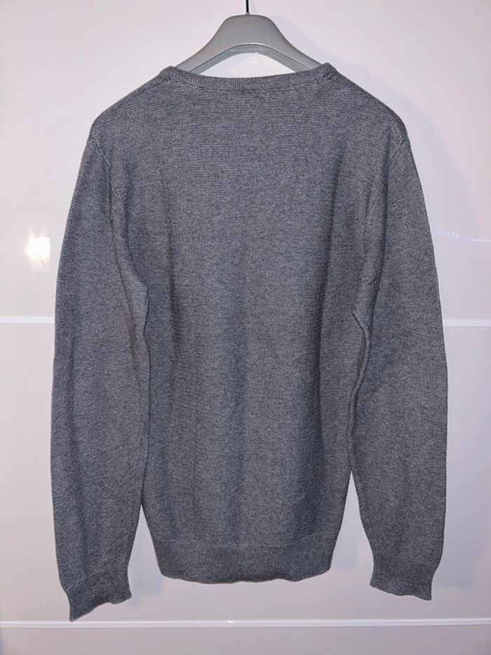 Pull gris côtelé uni - photo numéro 5