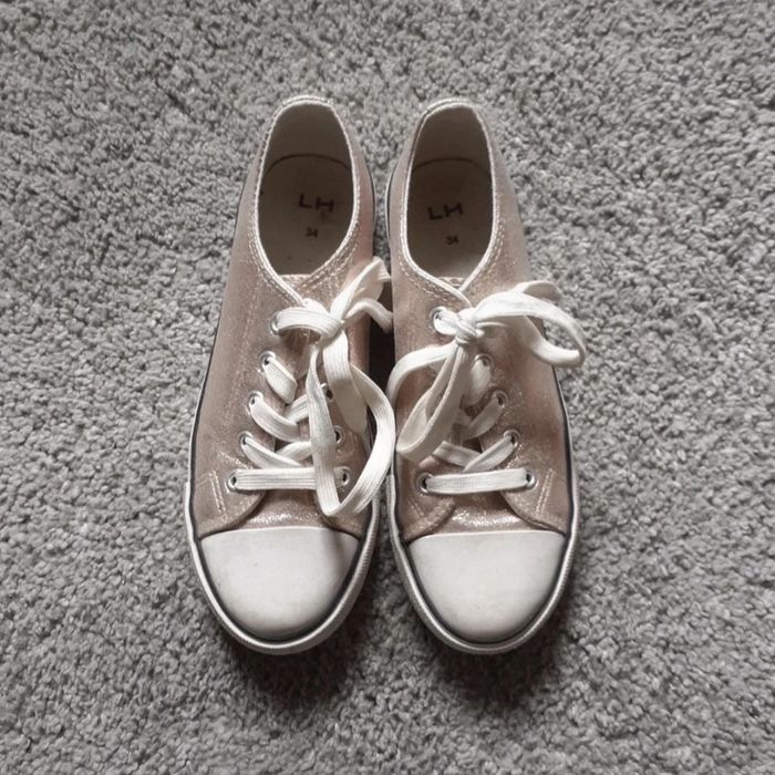 Basket toile brillant 🩶