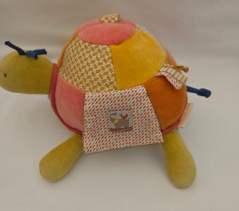 Doudou peluche Tortue d'activités- Les Papoum - Moulin Roty