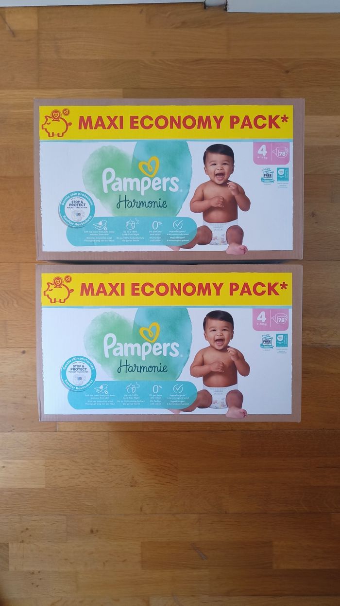 2 maxis economy packs Pampers harmonie taille 4