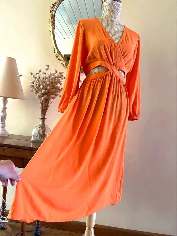 Robe Éclatante en Orange - Etam - Taille M neuf avec étiquette - photo numéro 19