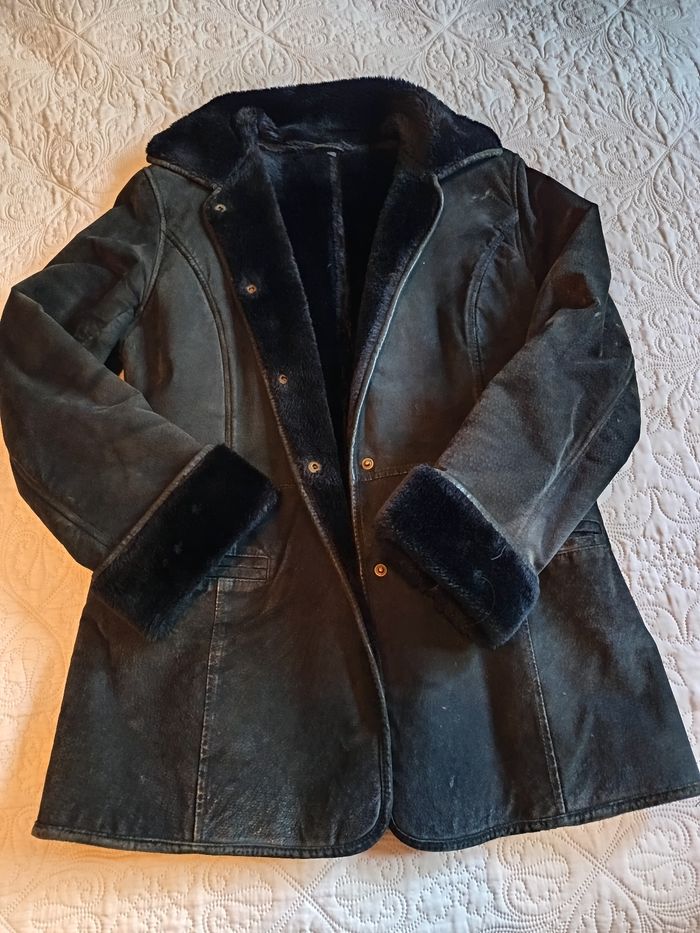 Manteau en daim T40 noir