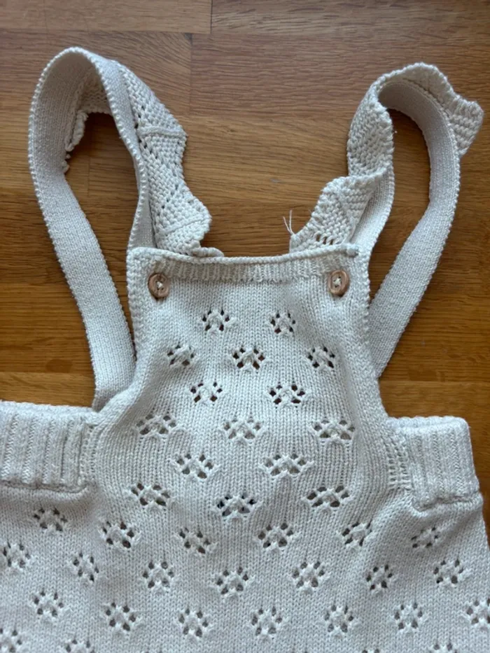 Jolie combinaison maille Gemo 6 mois fille - photo numéro 3