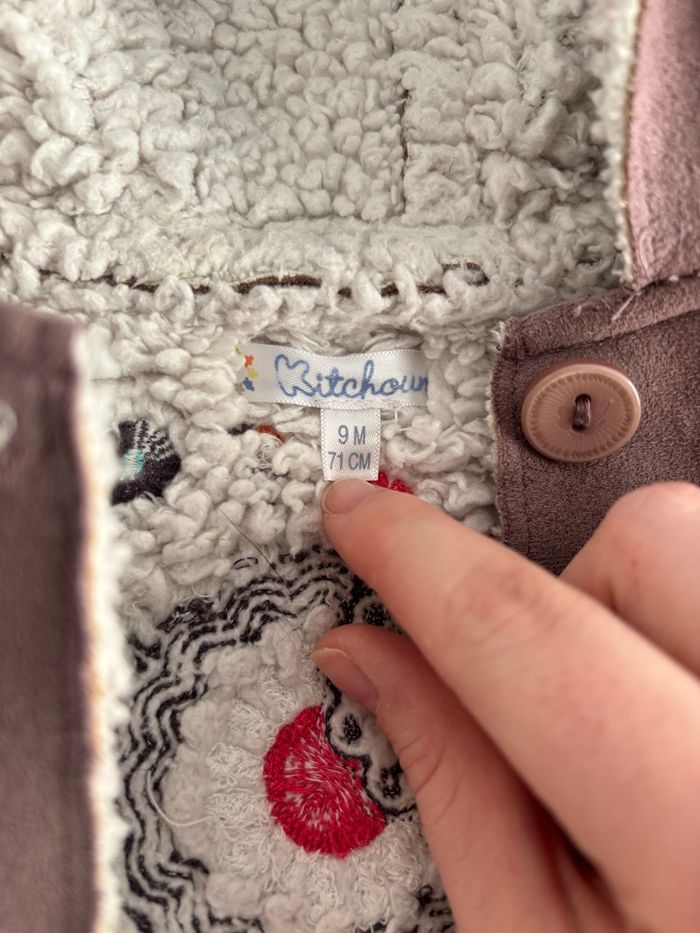 Manteau à capuche bien chaud 9 mois 71cm - photo numéro 2