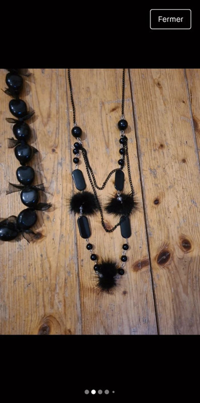 Lot de 3 colliers noirs - photo numéro 2