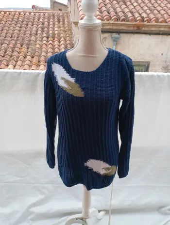 Pull bleu marine Carnet de Vol taille 38