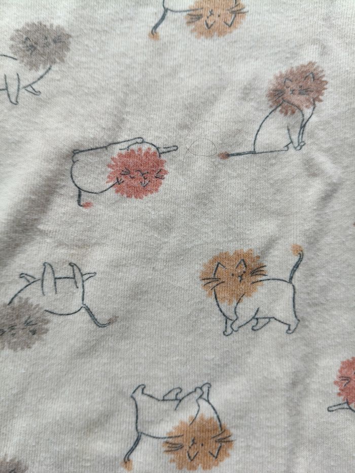 Pijama mixte Zara beige chats 104 cm - photo numéro 2