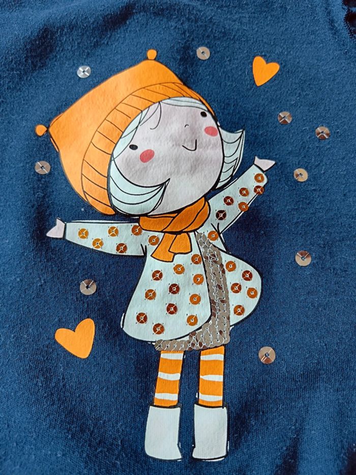 Ensemble jaune et marine fille - photo numéro 2