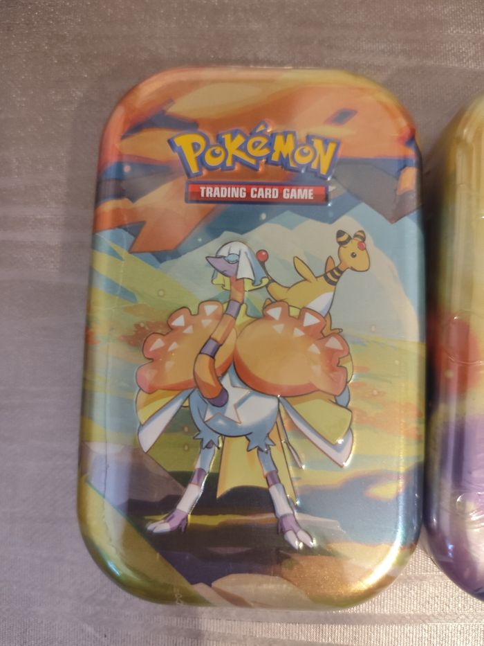 Lot 3 minitins boosters cartes Pokémon origine perdue Astres radieux flammes obsidiennes - photo numéro 4