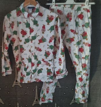 Ensemble pyjama blanc avec oursons 14ans A l'Heure Anglaise mixte