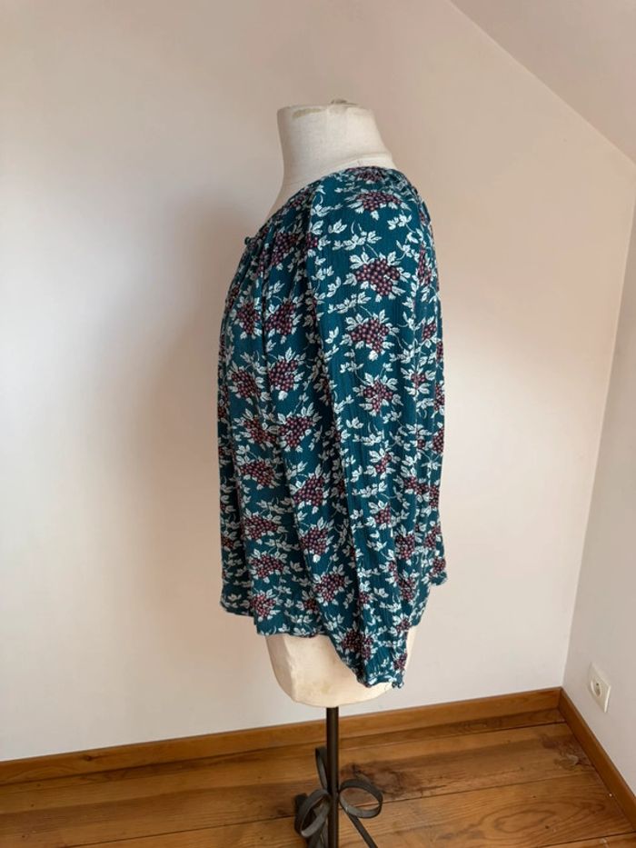 Superbe Blouse fluide en viscose fleurie neuve Monoprix 🌸 40 42 - photo numéro 4