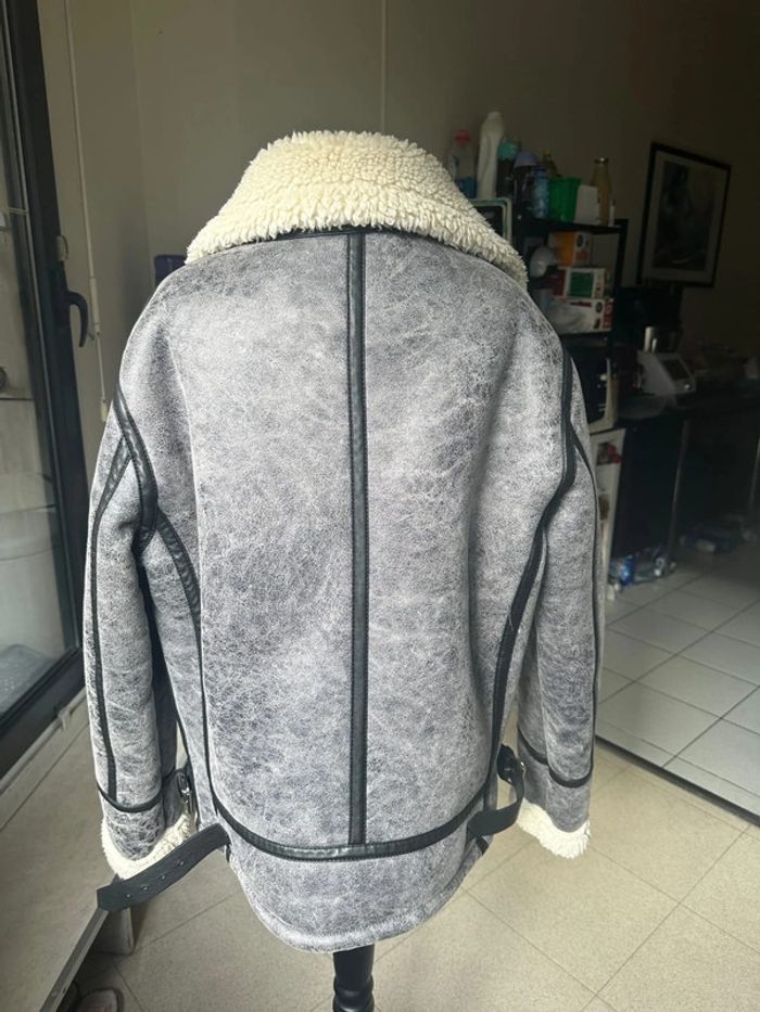 Veste bomber bombardier gris - Zara - photo numéro 3