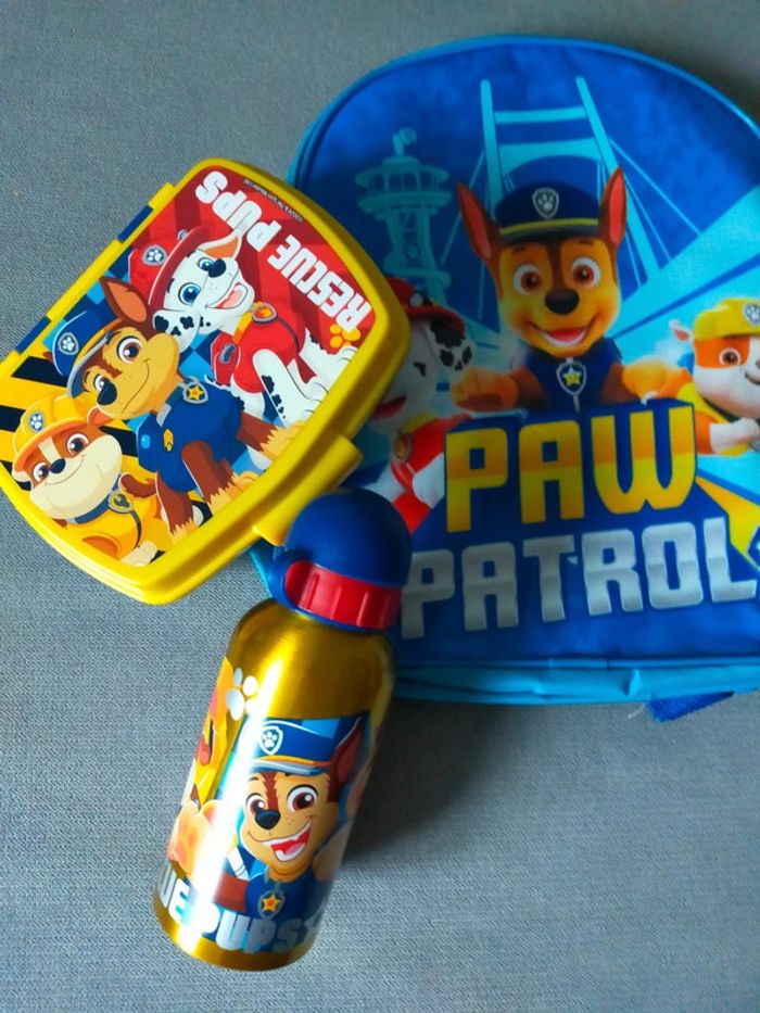 Pack rentrée Paw Patrol – Sac à dos + Boîte à goûter + Gourde - photo numéro 4