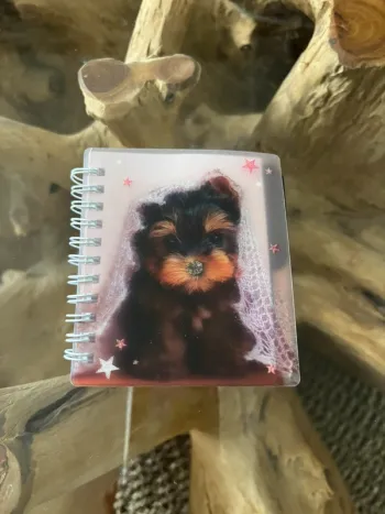 Petit carnet de notes dessins à spirales chien