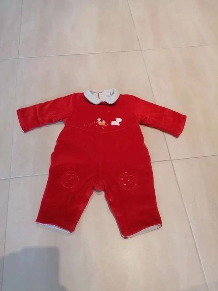 Pyjama rouge 3mois chaud - photo numéro 2