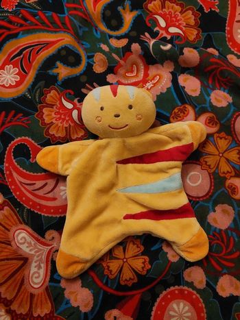 #5 Sucre d'orge - doudou chat tigre orange