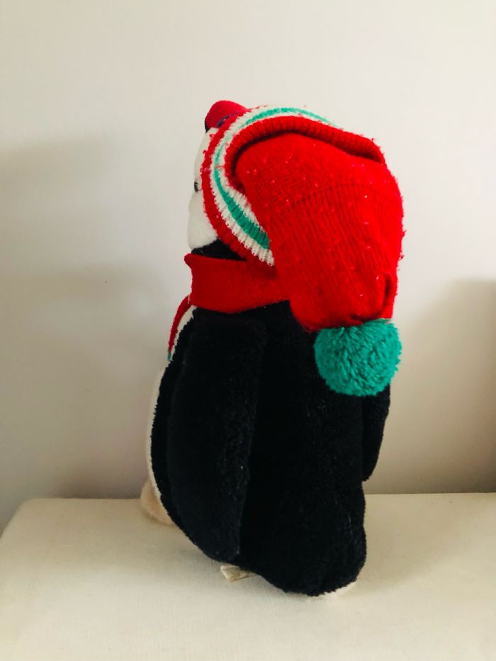 Peluche pingouin manchot décoration noël vintage - photo numéro 9