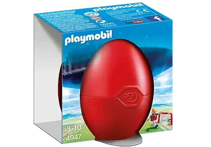Playmobil joueur de foot avec but, oeuf de Pâques (4/10 ans) - photo numéro 3
