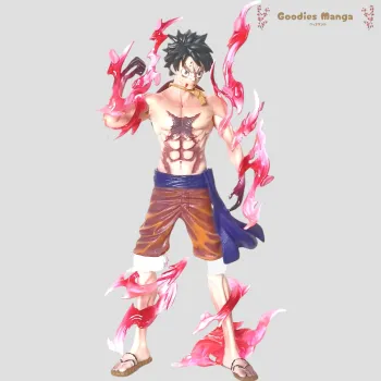 Figurine Monkey D. Luffy – Gear 2 Vapeur rougeâtre & Haki – One Piece