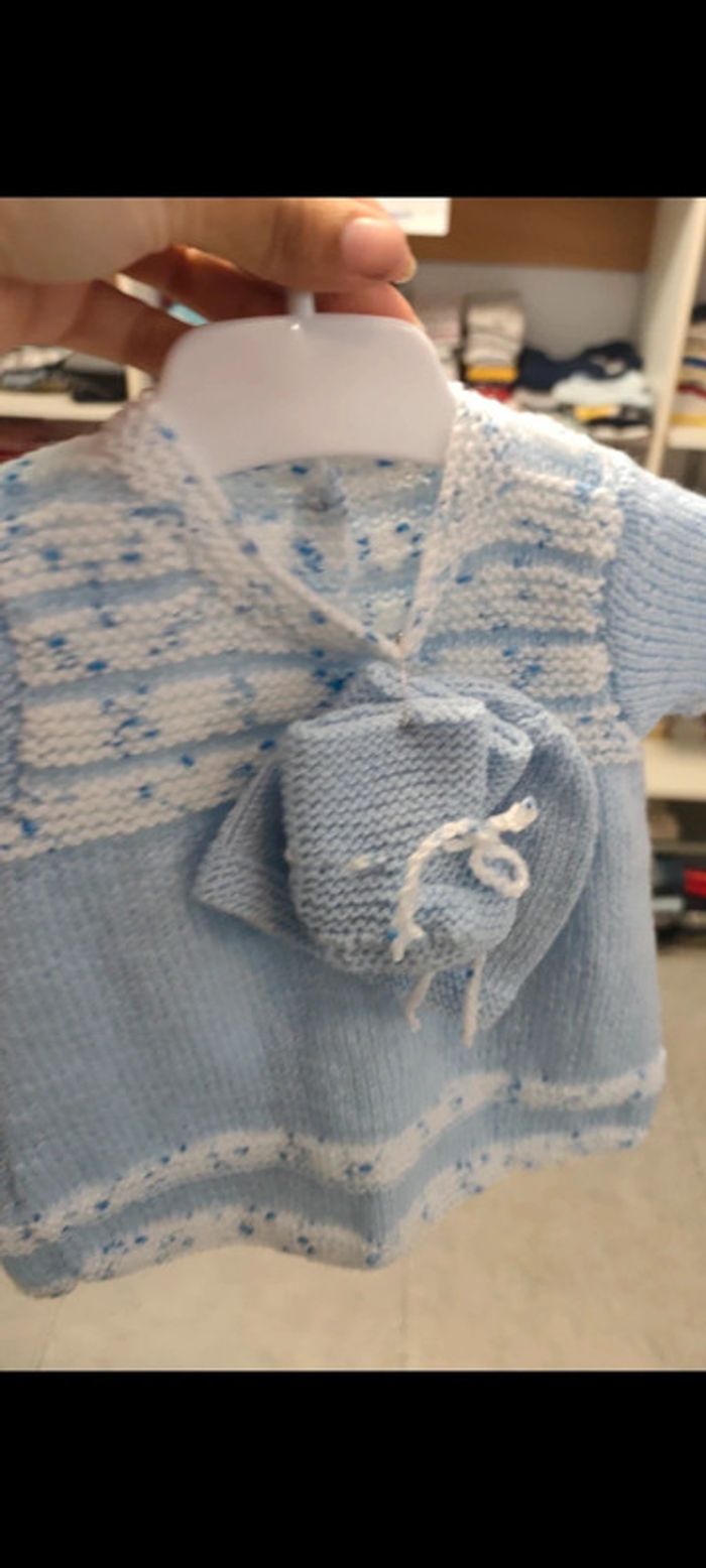 4 robes ou pull avec mouffles et bonnet ma création - photo numéro 3