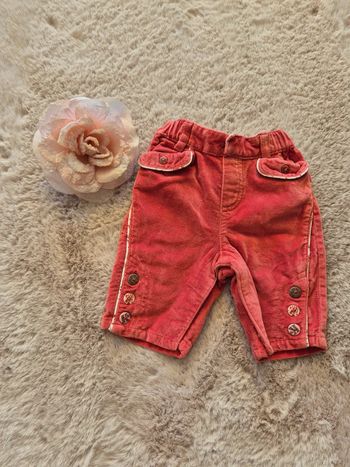 Pantalon velours rose kiabi 1 mois