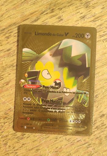 Carte pokémon limonde de galar or