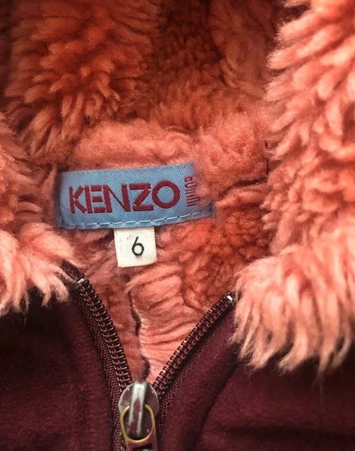 Manteau bordeaux fille Kenzo - photo numéro 2
