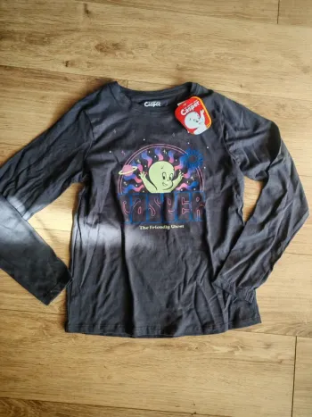 Manche longues Casper phosphorescent halloween
