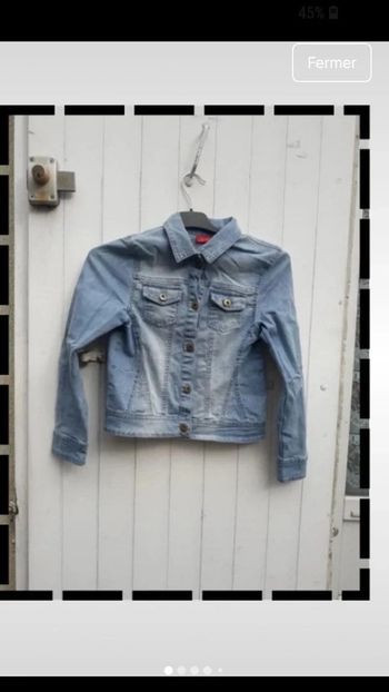 Veste en Jean bleu fille - Taille 10 ans - Tissaia