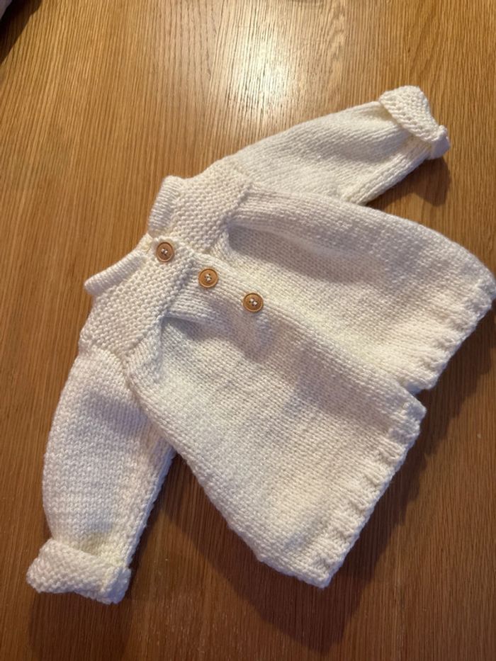 Neuf Veste en laine fait main - photo numéro 3