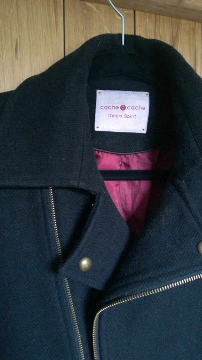 Manteau noir cache cache - photo numéro 2
