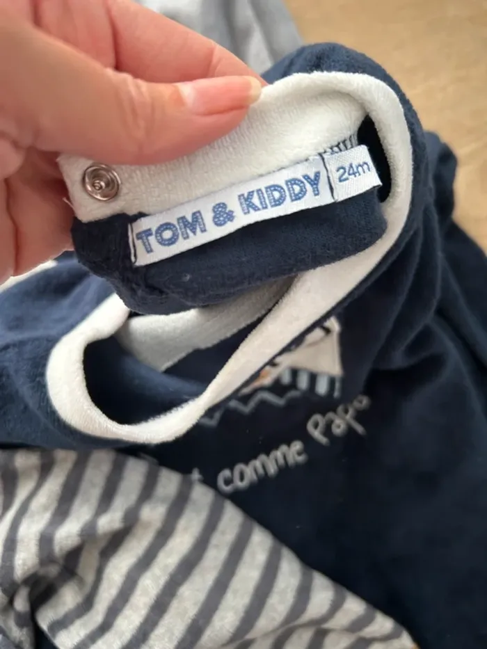 Lot 5 pyjamas velours bébé 24 mois - photo numéro 6