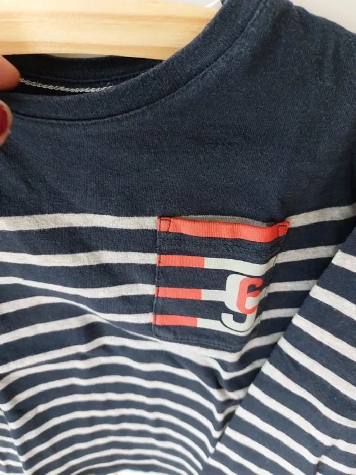 T-shirt rayé Okaidi 4 ans - photo numéro 2