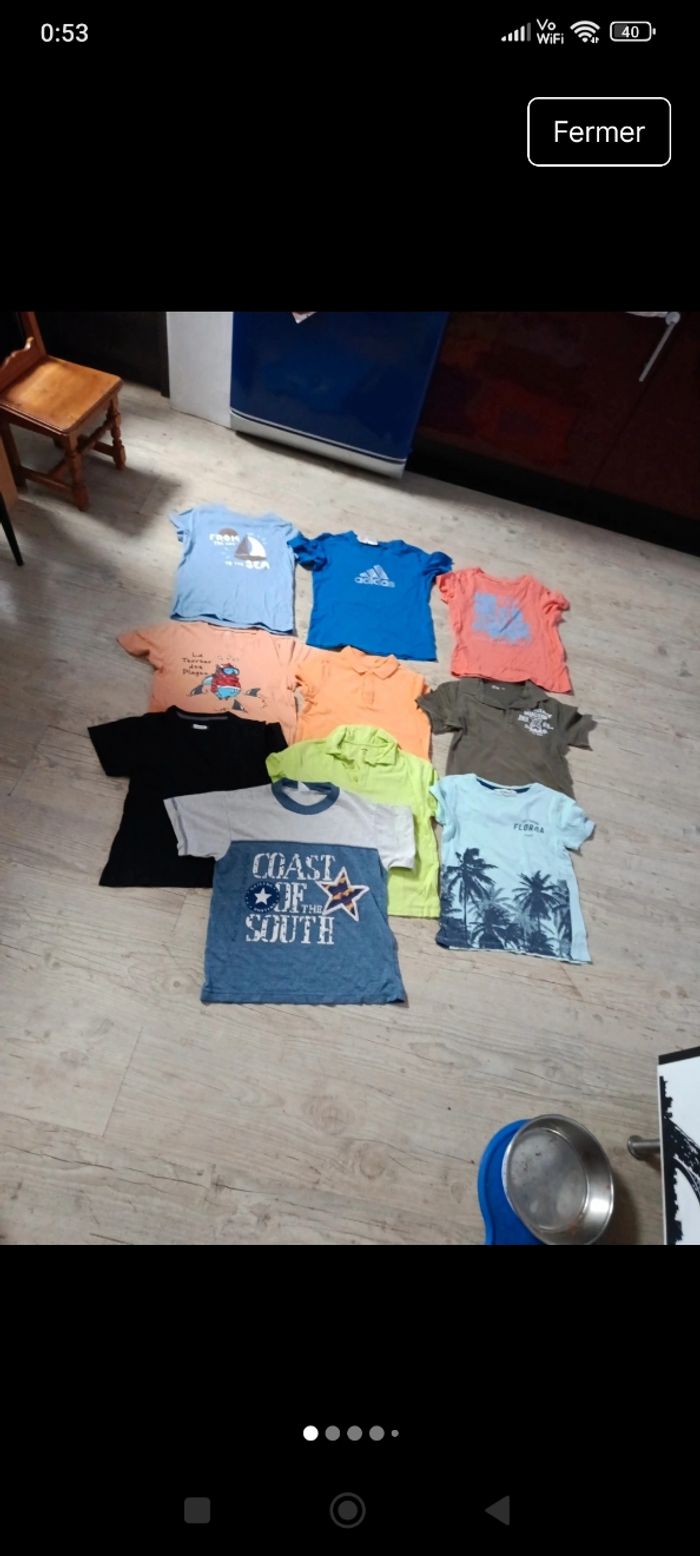 Lots 10 t shirts 8 ans tbe