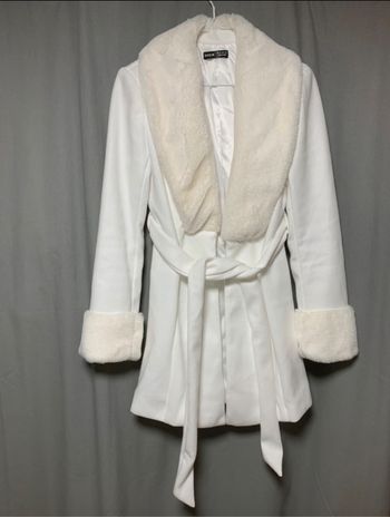 Manteau col fausse fourrure
