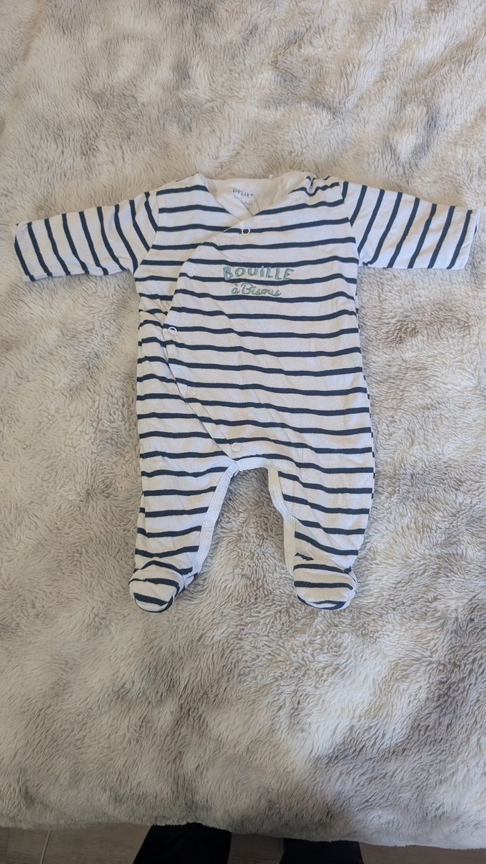 Pyjama épais Mes Petits Cailloux taille 1 mois