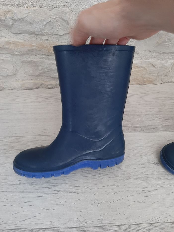 Bottes de pluie mixte bleu marine pointure 32 en très bon etat - photo numéro 5