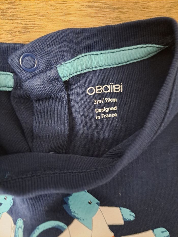 2 hauts 3 mois Obaïbi Okaïdi neufs sans étiquette - photo numéro 4