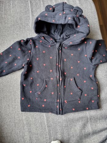 Gilet sweat à capuche