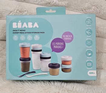 Pack 1er repas 12 portions avec 2 cuillère Béaba Neuf